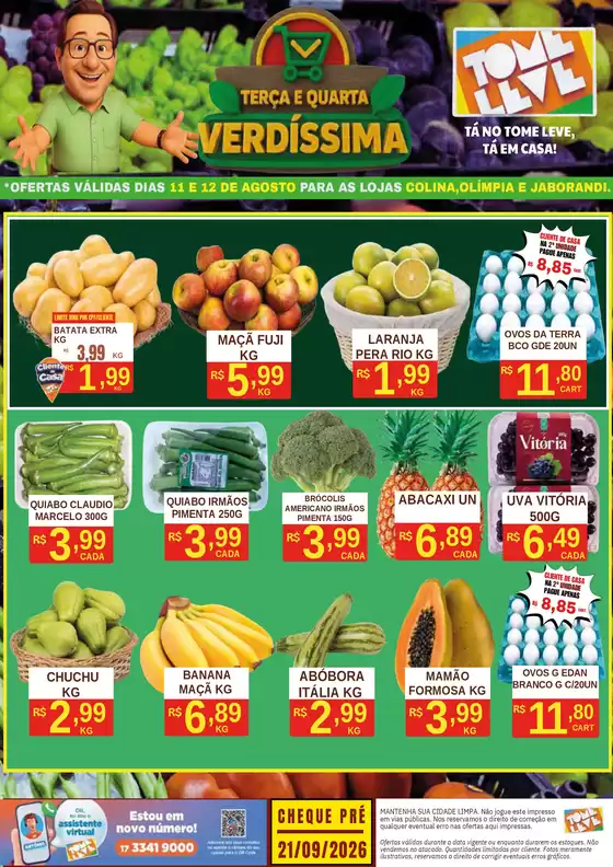 Catálogo Tome Leve | Ofertas exclusivas e pechinchas | 2026-08-11T00:00:00.000Z - 2026-08-12T00:00:00.000Z