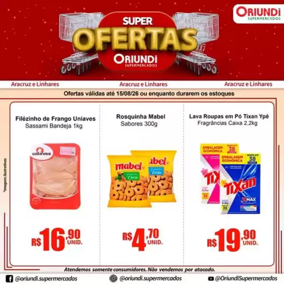 Catálogo Oriundi | Super Ofertas | 2026-08-12T00:00:00.000Z - 2026-08-15T00:00:00.000Z