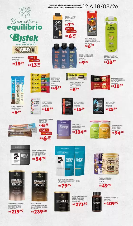 Catálogo Bistek Supermercados | Descubra ofertas atraentes | 2026-08-12T00:00:00.000Z - 2026-08-18T00:00:00.000Z