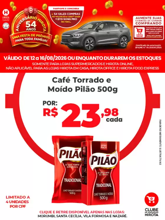 Catálogo Hirota Food Supermercado | Melhores ofertas e descontos | 2026-08-12T00:00:00.000Z - 2026-08-16T00:00:00.000Z