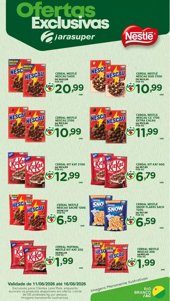 Catálogo Araújo Supermercados | EXCLUSIVA NESTLÉ | 2026-08-11T00:00:00.000Z - 2026-08-16T00:00:00.000Z