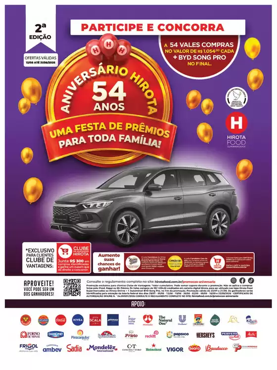 Catálogo Hirota Food Express | Ofertas de Aniversario 2a Edicao 12 a 31 08 2026 | 2026-08-12T00:00:00.000Z - 2026-08-31T00:00:00.000Z
