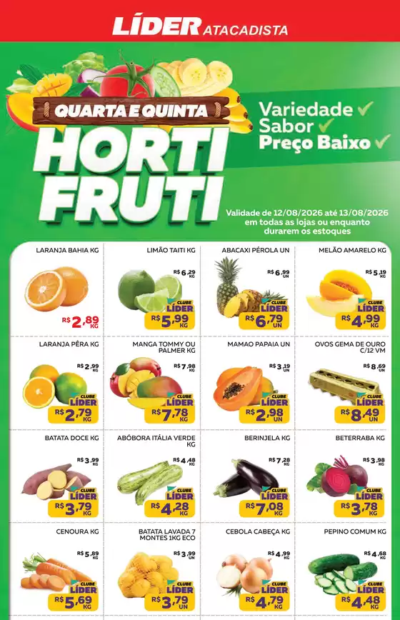 Catálogo Líder Atacadista | Encartequartaequintadohortfruti | 2026-08-12T00:00:00.000Z - 2026-08-13T00:00:00.000Z