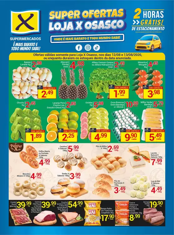 Catálogo X Supermercados | Grandes descontos em produtos selecionados | 2026-08-12T00:00:00.000Z - 2026-08-13T00:00:00.000Z