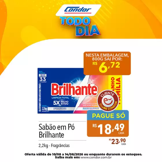 Catálogo Supermercados Condor | Ofertas para caçadores de pechinchas | 2026-08-10T00:00:00.000Z - 2026-08-14T00:00:00.000Z