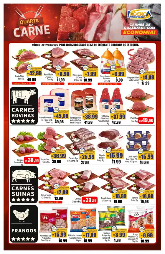 Catálogo Proença Supermercados | Quarta da Carne SP 12-08-2026 | 2026-08-12T00:00:00.000Z - 2026-08-12T00:00:00.000Z