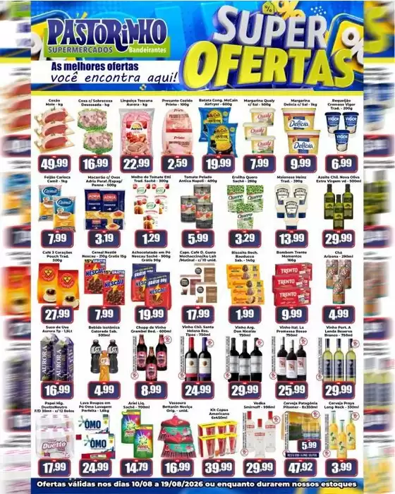 Catálogo Supermercado Pastorinho | Pechinchas e ofertas atuais | 2026-08-10T00:00:00.000Z - 2026-08-19T00:00:00.000Z