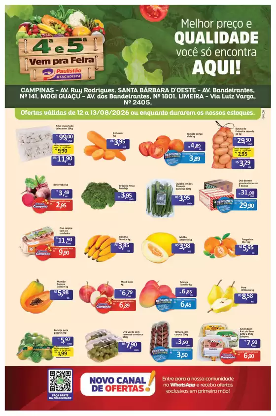 Catálogo Paulistão Atacadista | Ofertas exclusivas | 2026-08-12T00:00:00.000Z - 2026-08-13T00:00:00.000Z