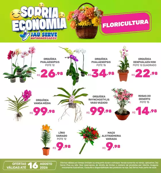 Catálogo Supermercados Jaù Serve | Florista | 2026-08-13T00:00:00.000Z - 2026-08-16T00:00:00.000Z