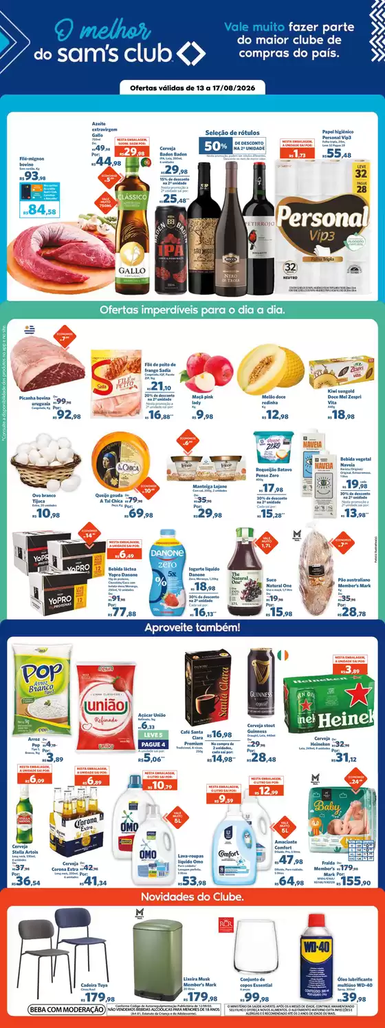 Catálogo Sam's Club | Ofertas especiais atraentes para todos | 2026-08-13T00:00:00.000Z - 2026-08-17T00:00:00.000Z