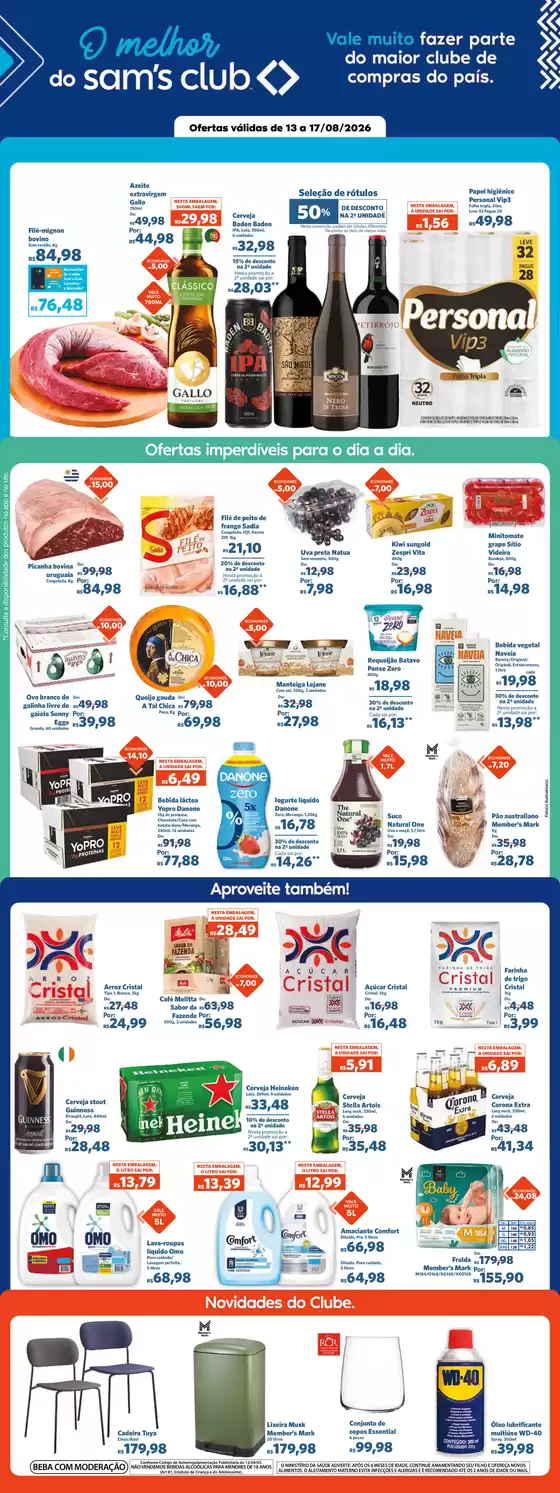 Catálogo Sam's Club | Grandes descontos em produtos selecionados | 2026-08-13T00:00:00.000Z - 2026-08-17T00:00:00.000Z