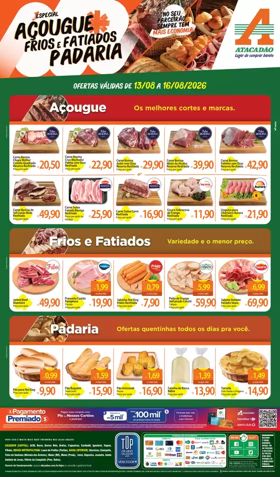 Catálogo Atacadão | Atacadão - Açougue / Padaria / Frios e Fatiados | 2026-08-13T00:00:00.000Z - 2026-08-16T00:00:00.000Z