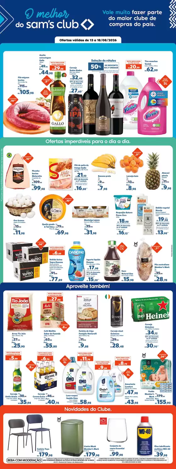 Catálogo Sam's Club | Descubra ofertas atraentes | 2026-08-13T00:00:00.000Z - 2026-08-18T00:00:00.000Z