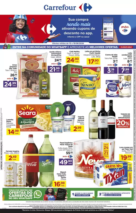 Catálogo Carrefour | Melhores ofertas para todos os caçadores de pechinchas | 2026-08-13T00:00:00.000Z - 2026-08-19T00:00:00.000Z