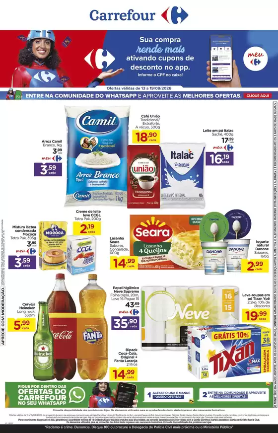 Catálogo Carrefour | Ofertas exclusivas e pechinchas | 2026-08-13T00:00:00.000Z - 2026-08-19T00:00:00.000Z