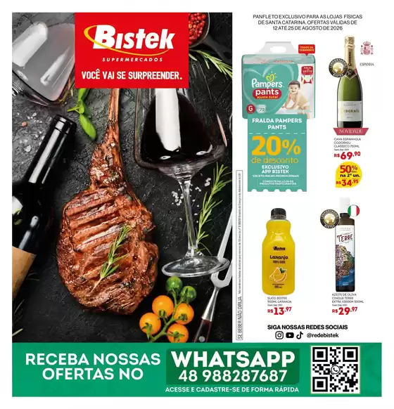 Catálogo Bistek Supermercados | Nossas melhores pechinchas | 2026-08-13T00:00:00.000Z - 2026-08-25T00:00:00.000Z