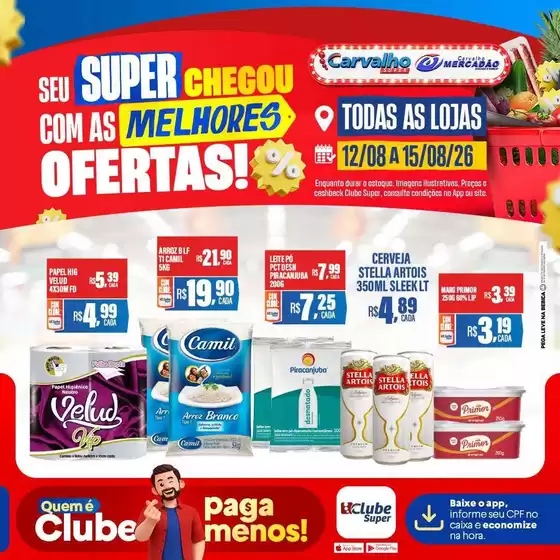 Catálogo Carvalho Supermercado | Melhores ofertas para compradores econômicos | 2026-08-12T00:00:00.000Z - 2026-08-15T00:00:00.000Z