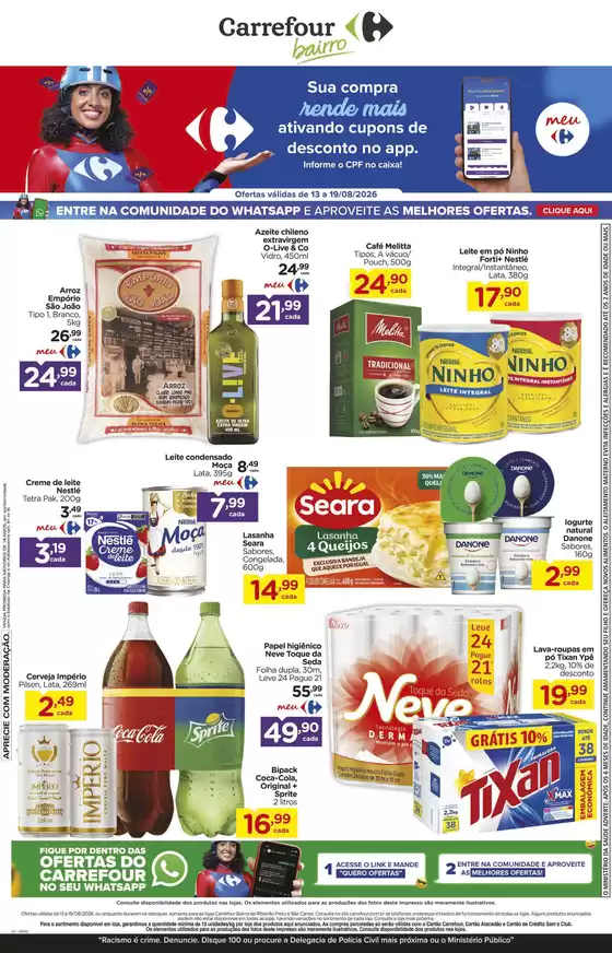 Catálogo Carrefour Bairro | Ofertas para caçadores de pechinchas | 2026-08-13T00:00:00.000Z - 2026-08-19T00:00:00.000Z