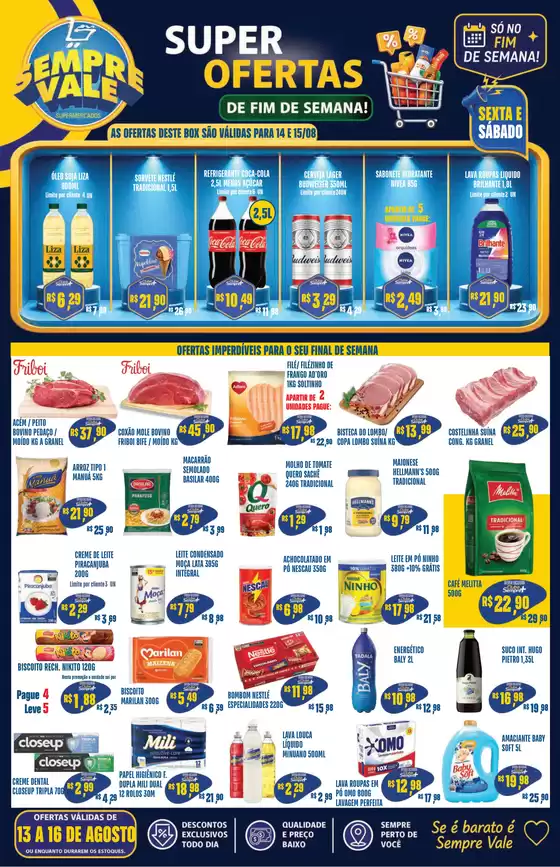 Catálogo Sempre Vale Supermercados | Descubra ofertas atraentes | 2026-08-13T00:00:00.000Z - 2026-08-16T00:00:00.000Z