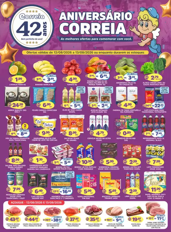 Catálogo Supermercados Correia | Aniversário Correia | 2026-08-12T00:00:00.000Z - 2026-08-13T00:00:00.000Z