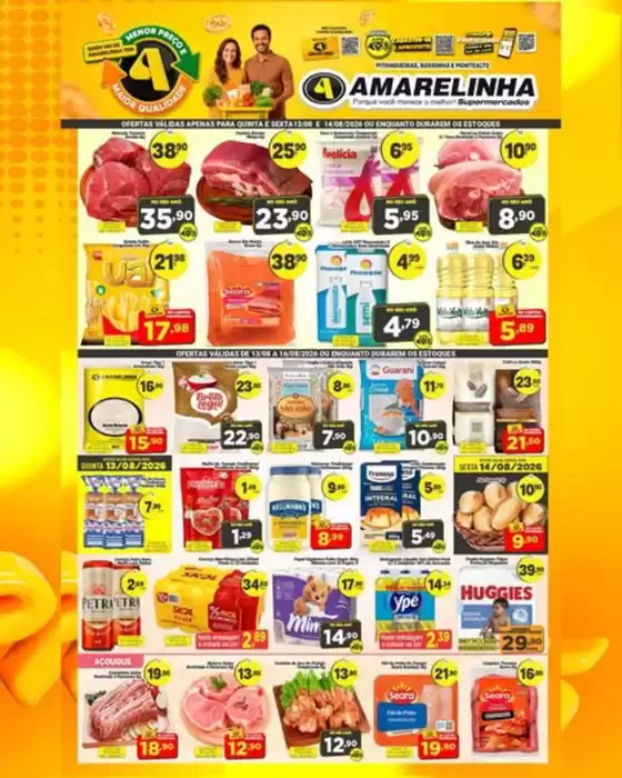 Catálogo Amarelinha Supermercados | Ofertas exclusivas | 2026-08-13T00:00:00.000Z - 2026-08-14T00:00:00.000Z