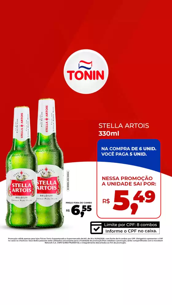 Catálogo Tonin Superatacado | Stella 330ml ln atC3A9 16.08 | 2026-08-13T00:00:00.000Z - 2026-08-16T00:00:00.000Z