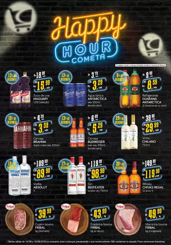 Catálogo Cometa Supermercados | HAPPY HOUR COMETA | 2026-08-14T00:00:00.000Z - 2026-08-16T00:00:00.000Z