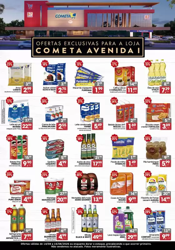 Catálogo Cometa Supermercados | Ofertas Exclusivas Avenue I | 2026-08-14T00:00:00.000Z - 2026-08-16T00:00:00.000Z