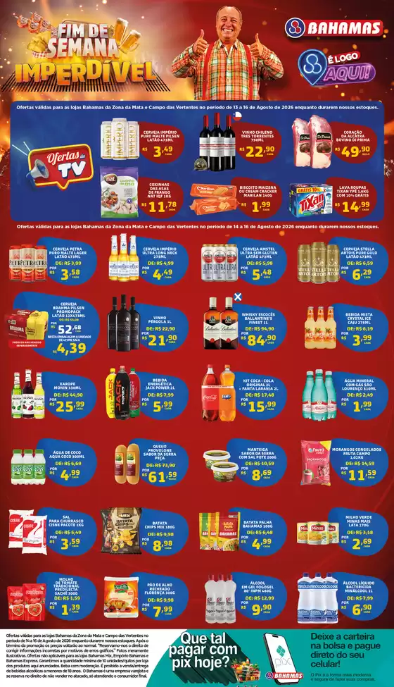 Catálogo Bahamas Supermercados | Fim de semana imperdível | 2026-08-14T00:00:00.000Z - 2026-08-16T00:00:00.000Z