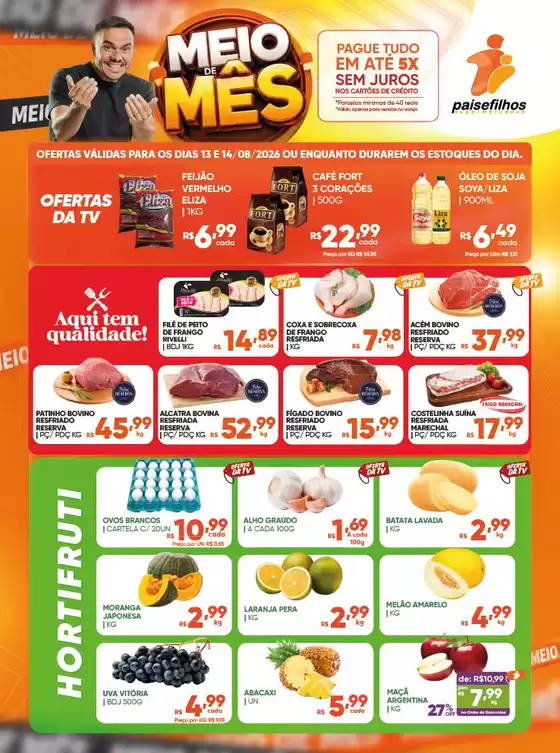 Catálogo Pais e Filhos Supermercados | Encarte Pais e Filhos Supermercados | 2026-08-13T00:00:00.000Z - 2026-08-14T00:00:00.000Z