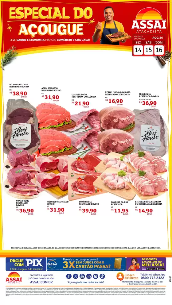 Catálogo Assaí Atacadista | Encarte Assaí Atacadista 49806-40 | 2026-08-14T00:00:00.000Z - 2026-08-16T00:00:00.000Z
