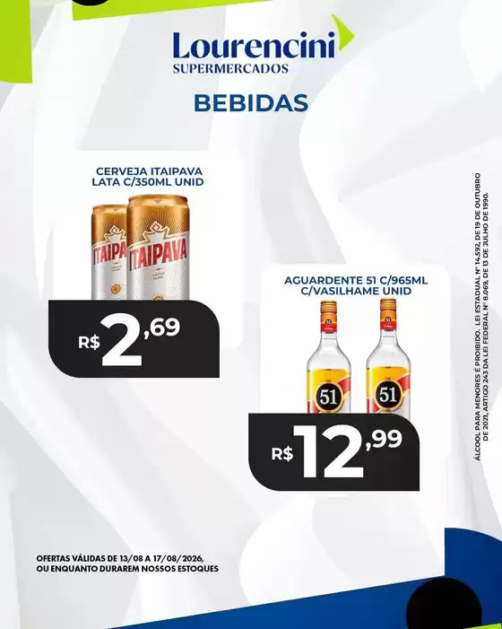 Catálogo Lourencini Supermercados | Encarte Lourencini Supermercados | 2026-08-13T00:00:00.000Z - 2026-08-17T00:00:00.000Z