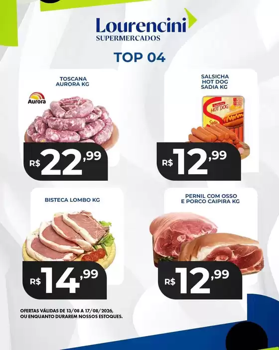 Catálogo Lourencini Supermercados | Grandes descontos em produtos selecionados | 2026-08-13T00:00:00.000Z - 2026-08-17T00:00:00.000Z