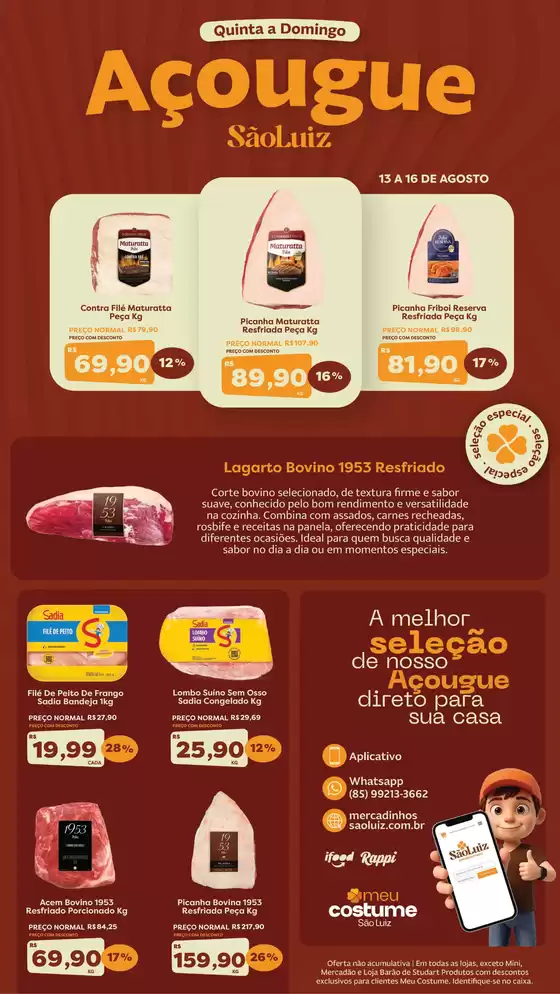 Catálogo Mercadinhos São Luiz | Açougue | 2026-08-13T00:00:00.000Z - 2026-08-16T00:00:00.000Z