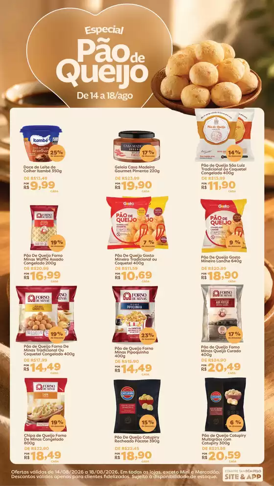 Catálogo Mercadinhos São Luiz | Semana do Pão de Queijo | 2026-08-14T00:00:00.000Z - 2026-08-18T00:00:00.000Z