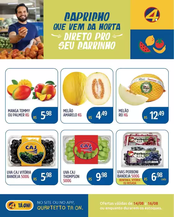 Catálogo Quartetto Supermercados | Encarte Quartetto Supermercados | 2026-08-14T00:00:00.000Z - 2026-08-16T00:00:00.000Z