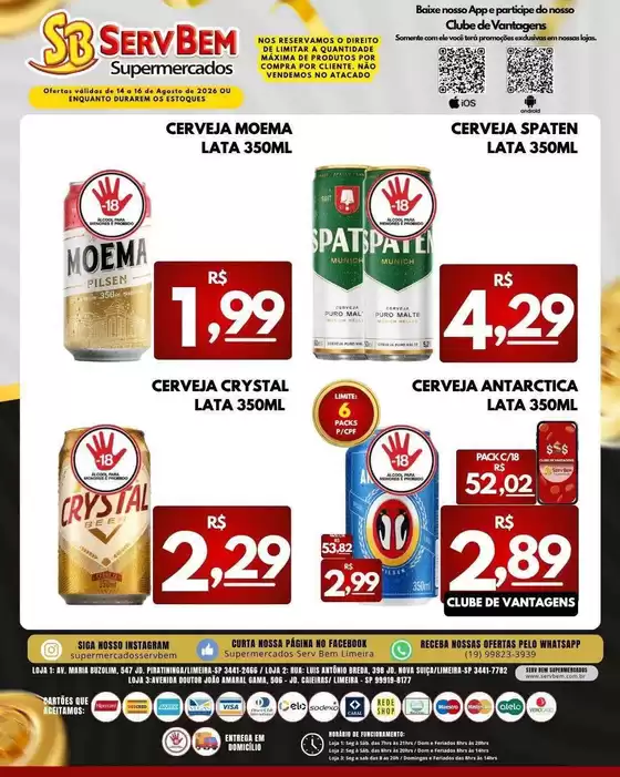 Catálogo ServBem | Ampla seleção de ofertas | 2026-08-14T00:00:00.000Z - 2026-08-16T00:00:00.000Z