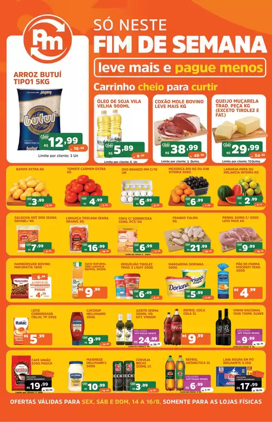 Catálogo Supermercados Pague Menos | Ofertas pague menos fds 14 a 16 ago | 2026-08-14T00:00:00.000Z - 2026-08-16T00:00:00.000Z