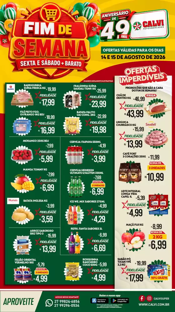 Catálogo Calvi Supermercados | Fim De Semana | 2026-08-14T00:00:00.000Z - 2026-08-15T00:00:00.000Z