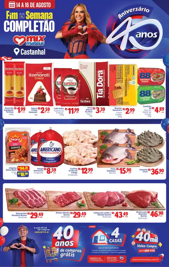 Catálogo Supermercados Mateus | Fds Completão de Aniversario | 2026-08-13T00:00:00.000Z - 2026-08-16T00:00:00.000Z