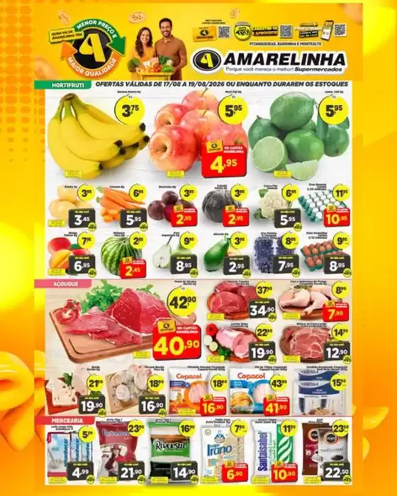 Catálogo Amarelinha Supermercados | Ofertas | 2026-08-17T00:00:00.000Z - 2026-08-19T00:00:00.000Z