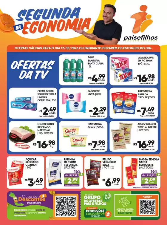 Catálogo Pais e Filhos Supermercados | Encarte Pais e Filhos Supermercados | 2026-08-17T00:00:00.000Z - 2026-08-17T00:00:00.000Z