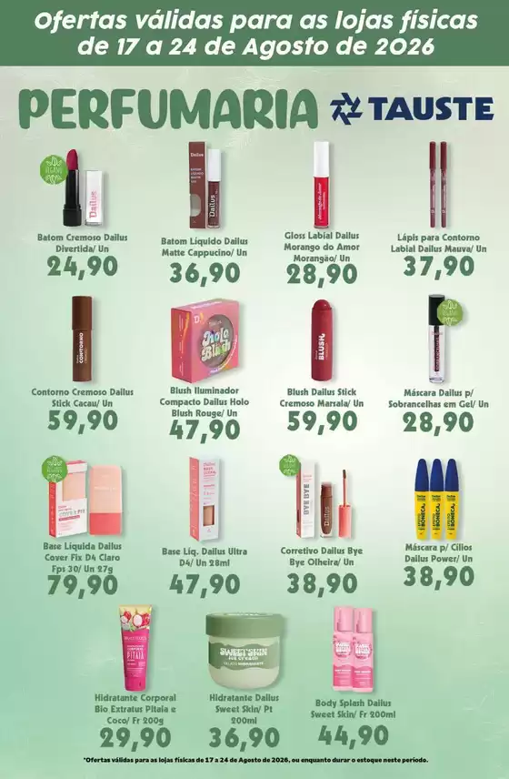 Catálogo Supermercados Tauste | Ofertas Tauste Especial Perfumaria | 2026-08-17T00:00:00.000Z - 2026-08-24T00:00:00.000Z