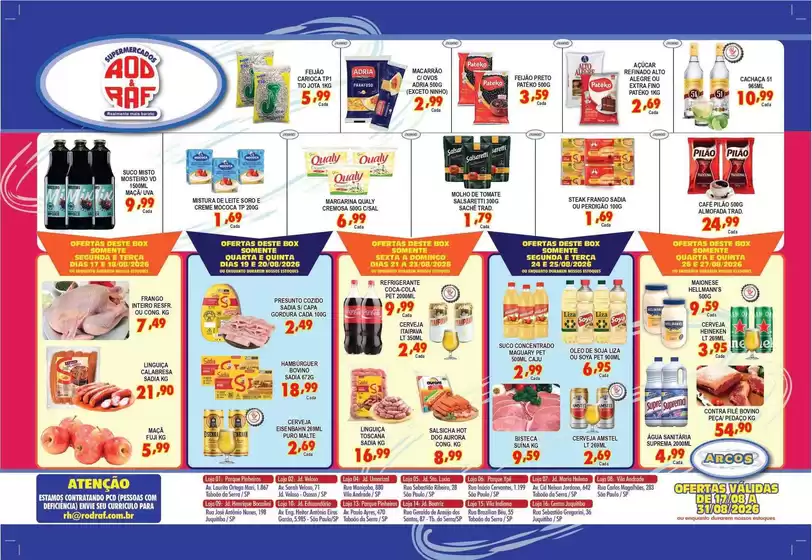 Catálogo Supermercados Rod e Raf | Descubra ofertas atraentes | 2026-08-17T00:00:00.000Z - 2026-08-31T00:00:00.000Z