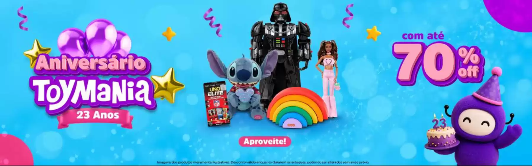 Catálogo ToyMania em Recife | Aniversário ToyMania 23 anos com ate 70% off ! | 2026-08-17T00:00:00.000Z - 2026-09-15T00:00:00.000Z