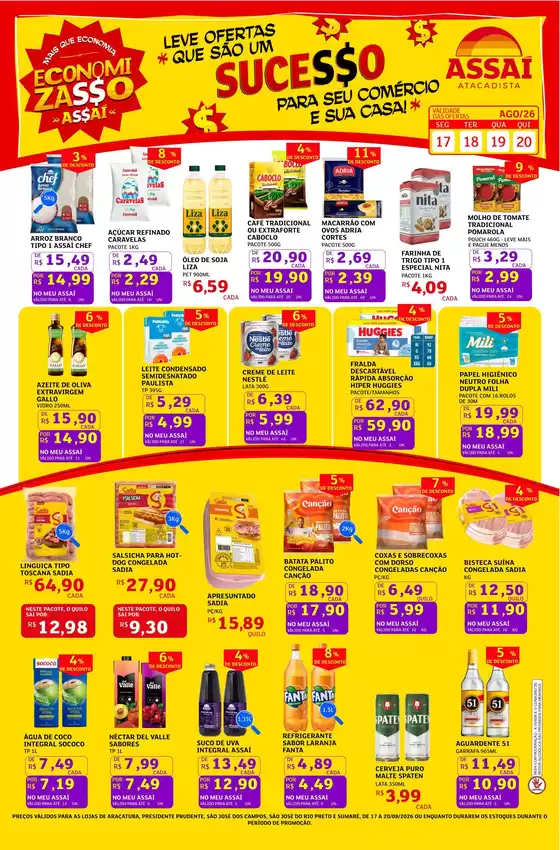 Catálogo Assaí Atacadista em Limeira | Encarte Assaí Atacadista 49851-975 | 2026-08-17T00:00:00.000Z - 2026-08-20T00:00:00.000Z