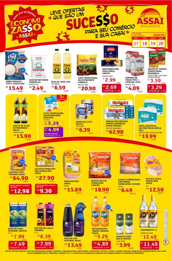 Catálogo Assaí Atacadista em Limeira | Encarte Assaí Atacadista 49847-974 | 2026-08-17T00:00:00.000Z - 2026-08-20T00:00:00.000Z