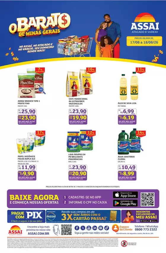 Catálogo Assaí Atacadista | Encarte Assaí Atacadista 169989-589 | 2026-08-17T00:00:00.000Z - 2026-08-18T00:00:00.000Z