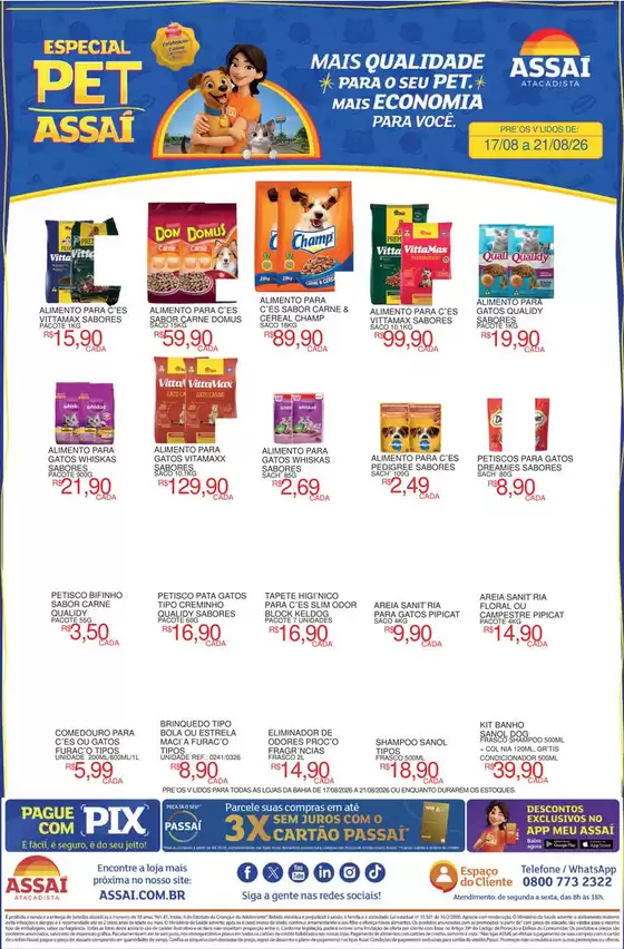 Catálogo Assaí Atacadista em Salvador | Encarte Assaí Atacadista 170004-531 | 2026-08-17T00:00:00.000Z - 2026-08-21T00:00:00.000Z