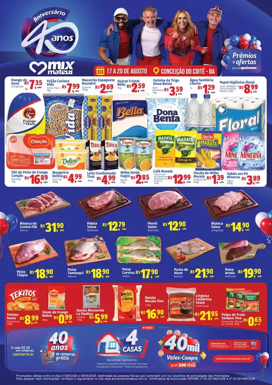 Catálogo Supermercados Mateus | Regular de Aniversario | 2026-08-16T00:00:00.000Z - 2026-08-20T00:00:00.000Z
